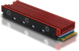 Radiator pasiv din aluminiu pentru SSD M.2 2280 cu paduri termice, înălțime 12 mm