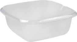 Bol de bucătărie transparent, pătrat, cu cioc de turnare 8 l (34 × 34 cm)