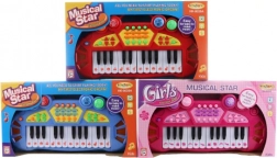 Pian pentru copii cu sunete de animale, pe baterii