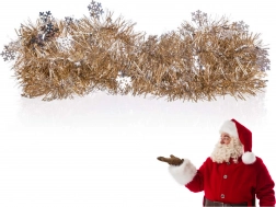 Ghirlandă de Crăciun 2 m argintiu‑șampanie HOME DECOR