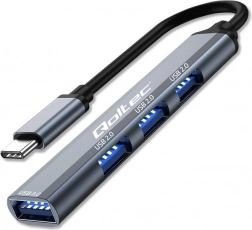 hub usb-c 4în1 cu 1× usb 3.0 și 3× usb 2.0