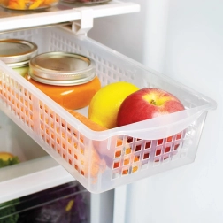 Organizator glisant pentru frigider cu fixare cu arc