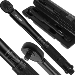 Cheie dinamometrică 1/4" 2–24 Nm cu clichet și certificare BIGSTREN