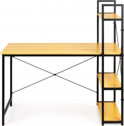 Birou de computer din lemn cu rafturi loft