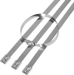 Set 100 coliere de strângere din oțel inoxidabil 150x4,6 mm