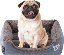 Culcuș moale pentru câine sau pisică - mărimea M, gri