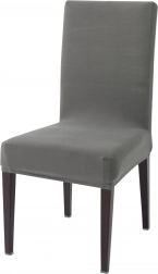 Huse elastice pentru scaune, gri – set 8 buc