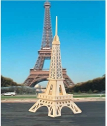 Puzzle 3D din lemn Woodcraft Turnul Eiffel