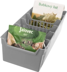 Organizator de bucătărie pentru condimente, gri, 30 × 13 × 8 cm