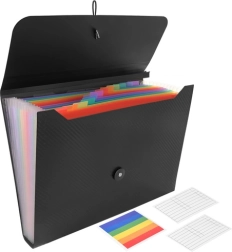 Mapă pentru documente A4 cu elastic Maaleo – organizator tip acordeon, 13 compartimente