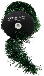Lanț de Crăciun verde închis 9 cm x 10 m