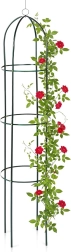 Obelisc de grădină Vilde pentru plante cățărătoare 36 × 36 × 194 cm, verde