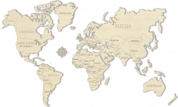 Hartă din lemn a lumii WOODEN CITY mare