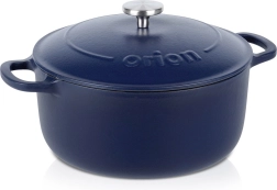 Oală din fontă cu capac, emailată, 26 cm, 5,2 l Orion
