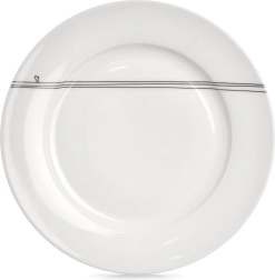 Farfurie plată din porțelan alb cu motiv inimă 27 cm