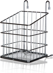 Coș suspendat pentru tacâmuri VARIELLA, crom, 12 × 15 × 19 cm