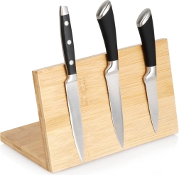 Suport magnetic din bambus pentru cuțite 25 × 14 × 15 cm