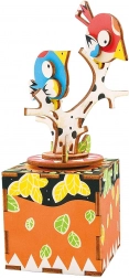 Cutie muzicală – Puzzle 3D din lemn Păsări cântătoare ROBOTIME