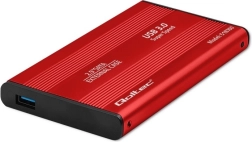 Carcasa externă pentru discuri 2.5" HDD/SSD SATA3, USB 3.0, roșie