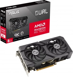 placă video asus dual radeon rx 7600 evo oc 8 gb gddr6