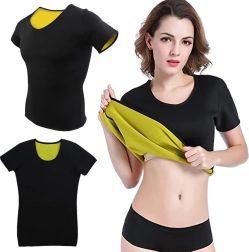 Tricou neopren pentru fitness damă cu mânecă scurtă – XXL