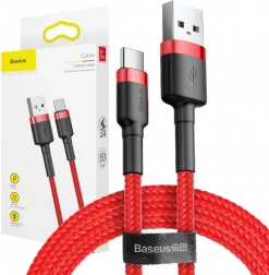 Baseus Cafule cablu USB‑C 3 m, 2 A – roșu