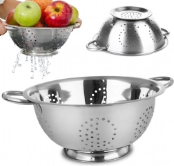 Strecurătoare de bucătărie din inox 28 cm cu suport