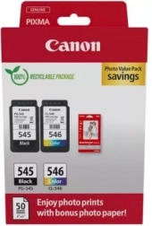 Canon multipack PG-545/CL-546 Photo Value cu hârtie foto
