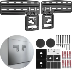 Suport de perete pentru tv maclean 43–85" no gap pentru samsung qled, neo qled, crystal uhd și the frame