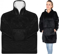 Hanorac–pătură oversize, negru