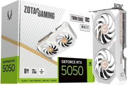 Placă video albă ZOTAC GAMING GeForce RTX 5050 Twin Edge OC 8 GB GDDR6