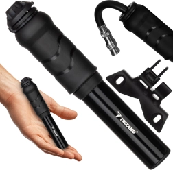 Pompă manuală de bicicletă TRIZAND cu suport pentru cadru, 7 bar - 1 bucată