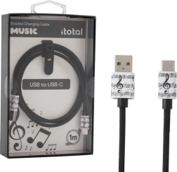 Cablu de încărcare USB‑C cu motiv muzical