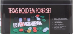 Set poker în cutie de metal