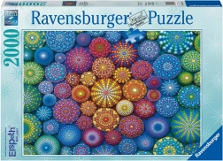 Puzzle 2D 2000 piese Mozaicuri mandale în curcubeu