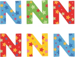 Bigjigs Toys literă din lemn cu stelute N