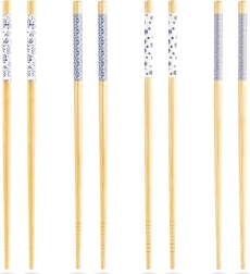 Bețișoare din bambus pentru sushi 24 cm, set 8 buc.