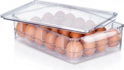 Organizator din plastic pentru ouă, cu capac, pentru 24 de bucăți