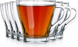 Pahare pentru cafea și ceai cu toartă 250 ml, set 6 bucăți Vilde