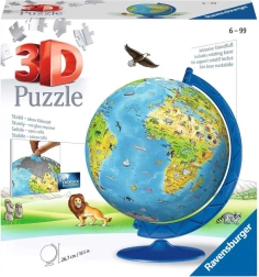 ravensburger puzzle 3d glob pentrucopii 180 piese