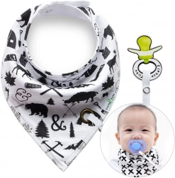 Bavetă cu clemă pentru suzetă Animale din pădure