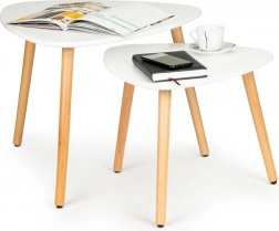 Set de mese de conferință 2 bucăți albe scandinave