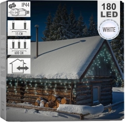 Cortină luminoasă suspendată pentru exterior 180 LED, 5,85 m