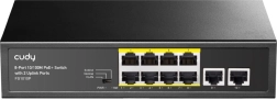Comutator Cudy 8-Port 10/100M PoE+ cu 2 Porturi Uplink