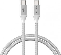 Orico cablu de încărcare USB‑C la USB‑C 100 W, alb