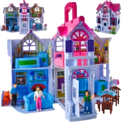 Căsuță pliabilă pentru păpuși cu 6 camere și mobilier