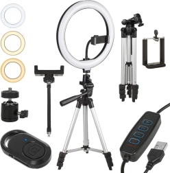 Lampă LED circulară cu trepied