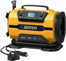 Compresor portabil AstroAI 150 PSI, 12V DC și 110–240V AC