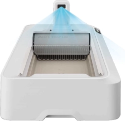 Litiere inteligentă auto-curățabilă pentru pisici PetKit Purobot Crystal Duo cu cameră AI