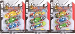 Set de mini-skateboarduri pentru degete cu lumină, 3 buc